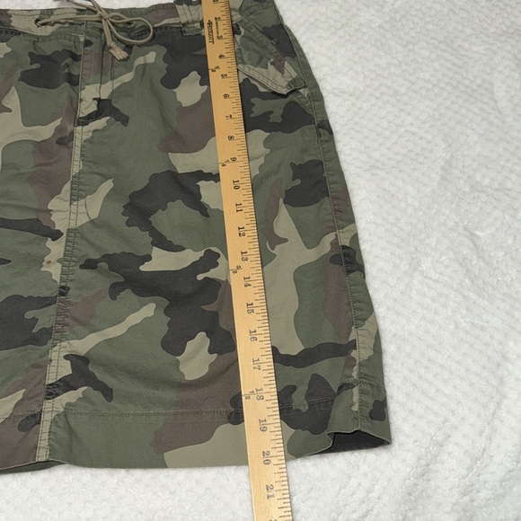 Natural Reflections Camouflage Midi Skirt Green and Brown Pockets Size 10 - Picture 12 of 15